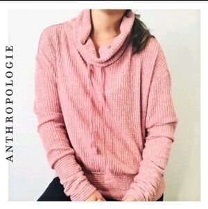 Anthropologie | Saturday Sunday Whistler Cowl Neck Waffle Knit Pullover